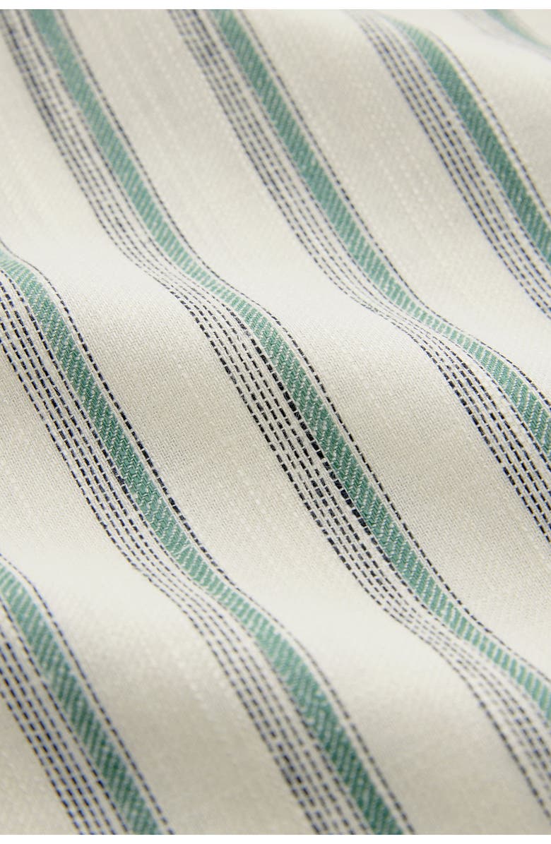 NEXT Elastic Back Stripe Wide Leg Linen Pants, Alternate, color,