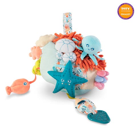 Sensorial Reef Plush Ocean Themed Baby Toy with Teething Elements