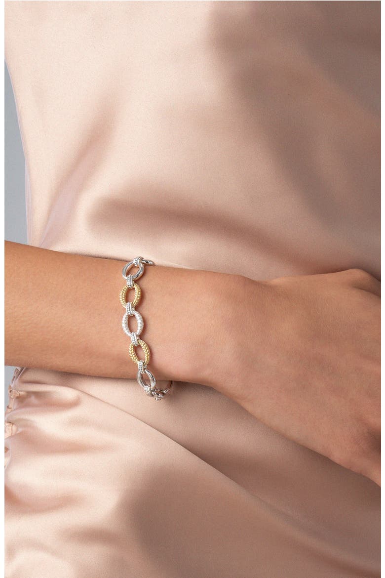 Caviar Lux Diamond Station Link Bracelet, Alternate, color, SILVER/ DIAMOND