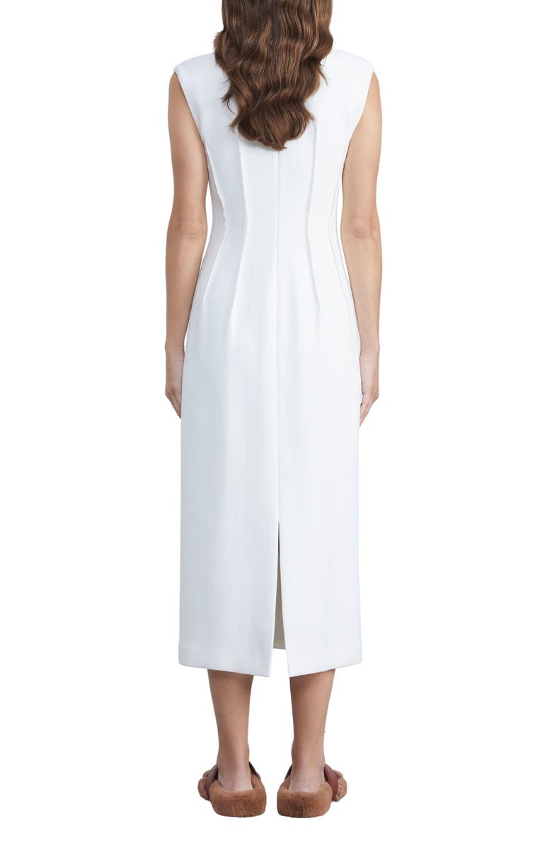 Lafayette 148 New York Crinkled Sleeveless Midi Dress, Alternate, color,