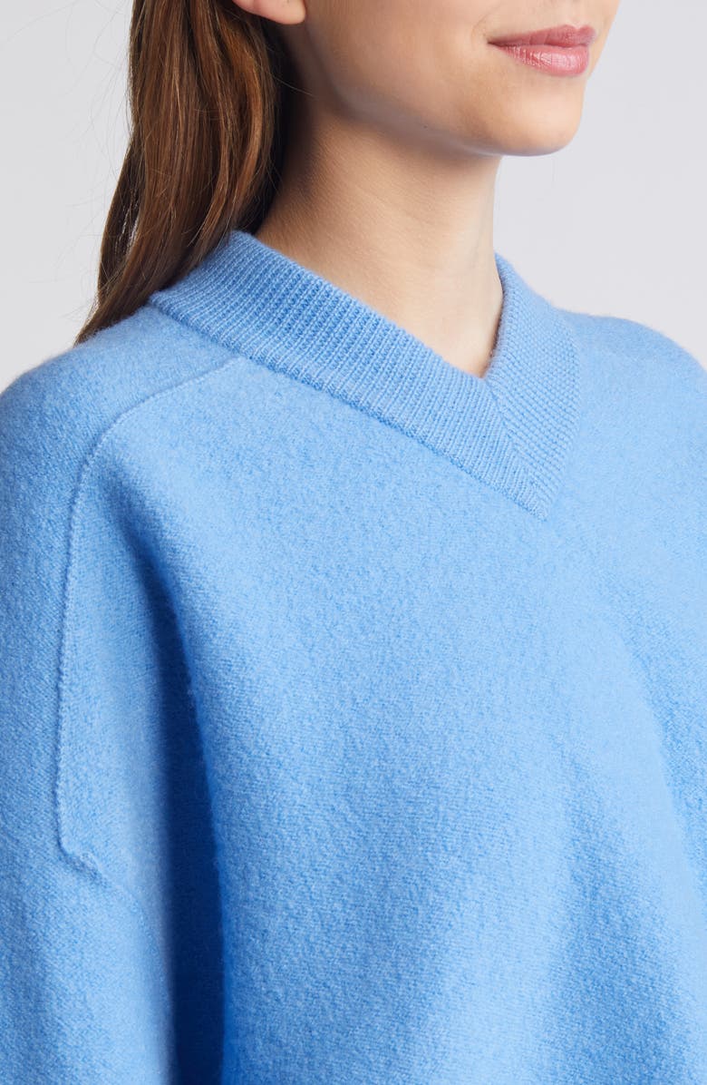 COS V-Neck Crop Wool Sweater, Alternate, color,