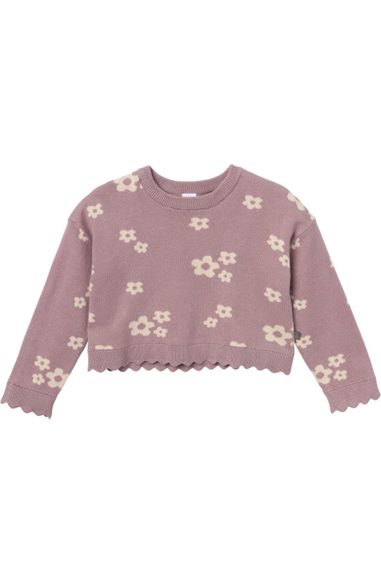 Modern Moments<sup>™</sup> by Gerber Scalloped Sweater & Pant Set, Alternate, color, Medium Lilac