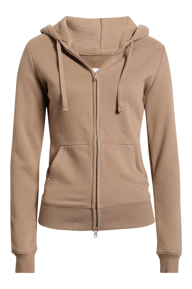 Slim Fit Zip Hoodie, Alternate, color, BROWN TRAIL