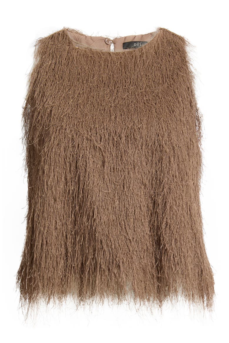 Kula Furry Sleeveless Top, Main, color, MOCHA