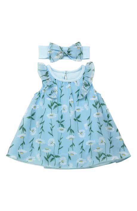 BABY STARTERS Chiffon Sleeveless Dress & Headband Set