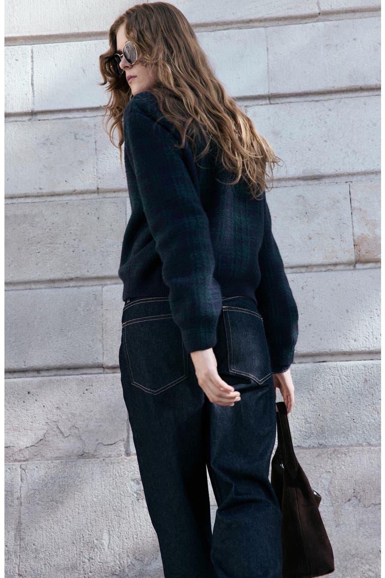 Asies Glen Plaid Cardigan, Alternate, color, GREEN/NAVY