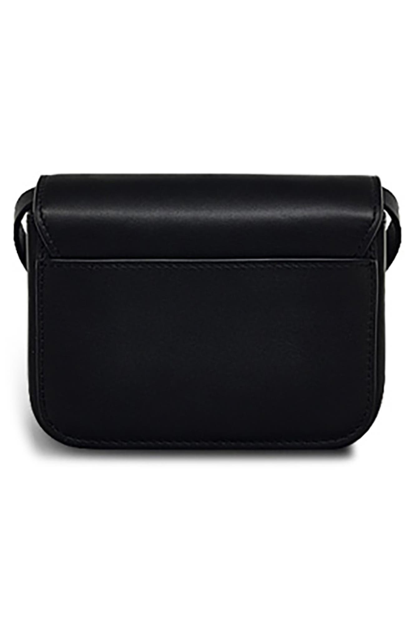 Radley Trinity Square Mini Flapover Crossbody Bag, Alternate, color, Black