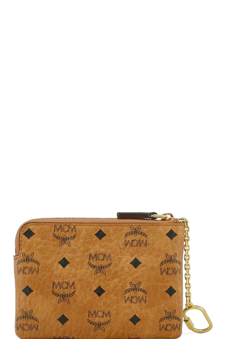 Aren Card Pouch in Visetos, Alternate, color, Brown