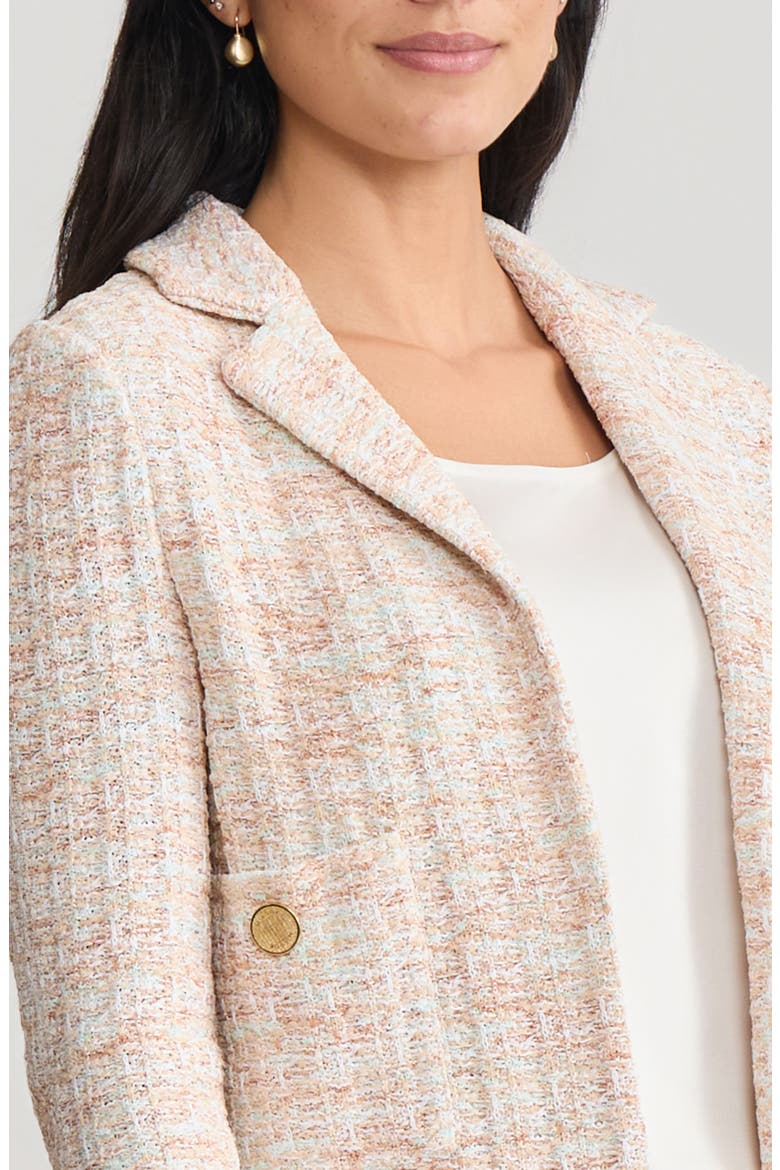 Heritage Melange Tweed Knit Jacket, Alternate, color, Fresh Mint/Biscotti