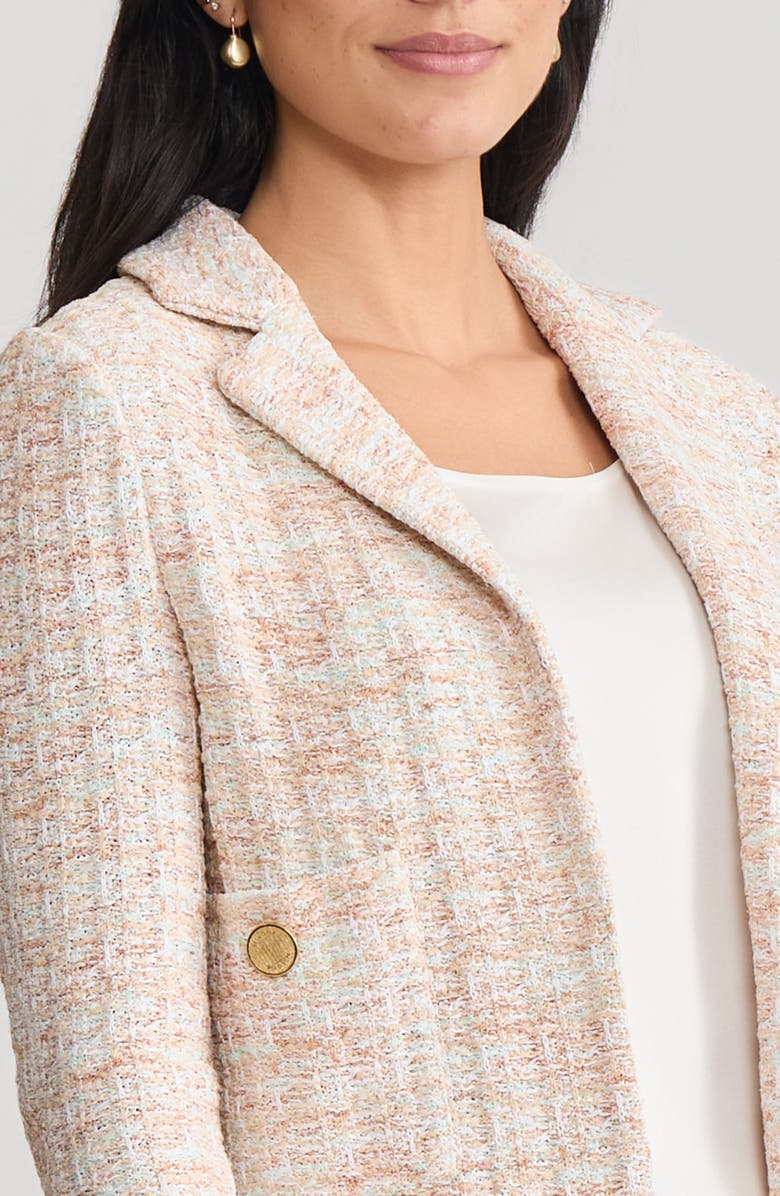 Misook Heritage Melange Tweed Knit Jacket, Alternate, color, Fresh Mint/Biscotti