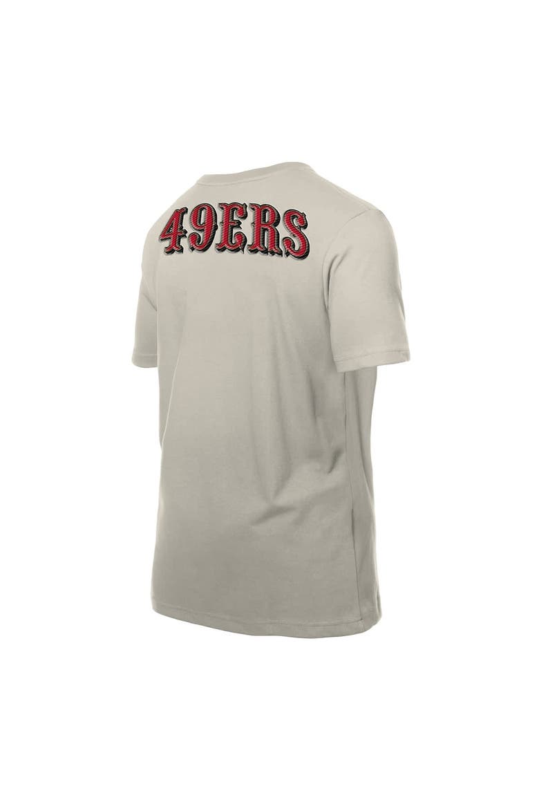 Men's New Era Light Beige San Francisco 49ers Multi Patch T-Shirt, Alternate, color, Light Beige
