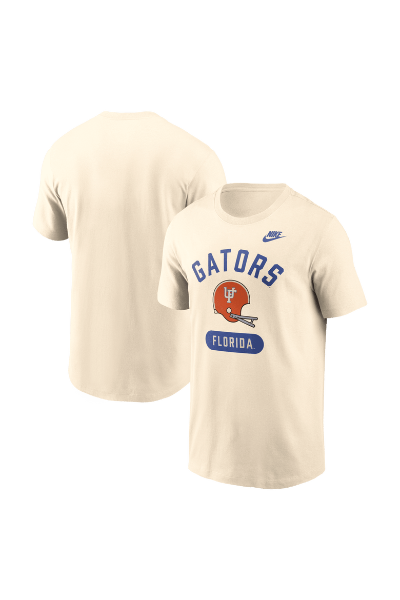 Men's Nike Natural Florida Gators Legacy Arch Helmet T-Shirt, Main, color, Natural