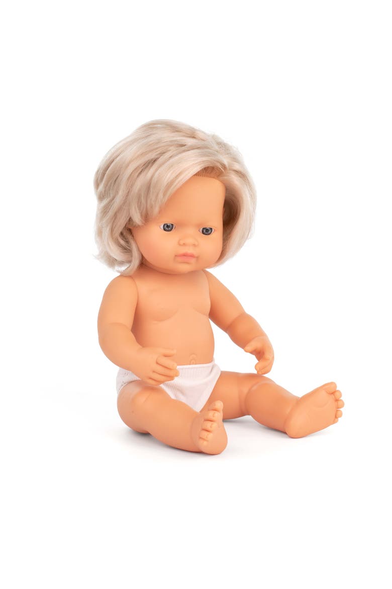 Baby Girl Doll with Blond Hair 15 inch, Main, color, Light Skin
