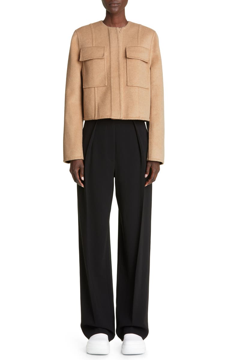 Proenza Schouler Double Face Recycled Wool Crop Jacket, Alternate, color,