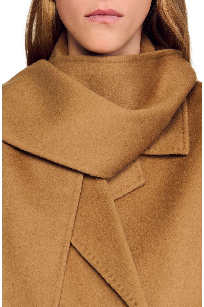 Oversized wool coat, Alternate, color, Camel