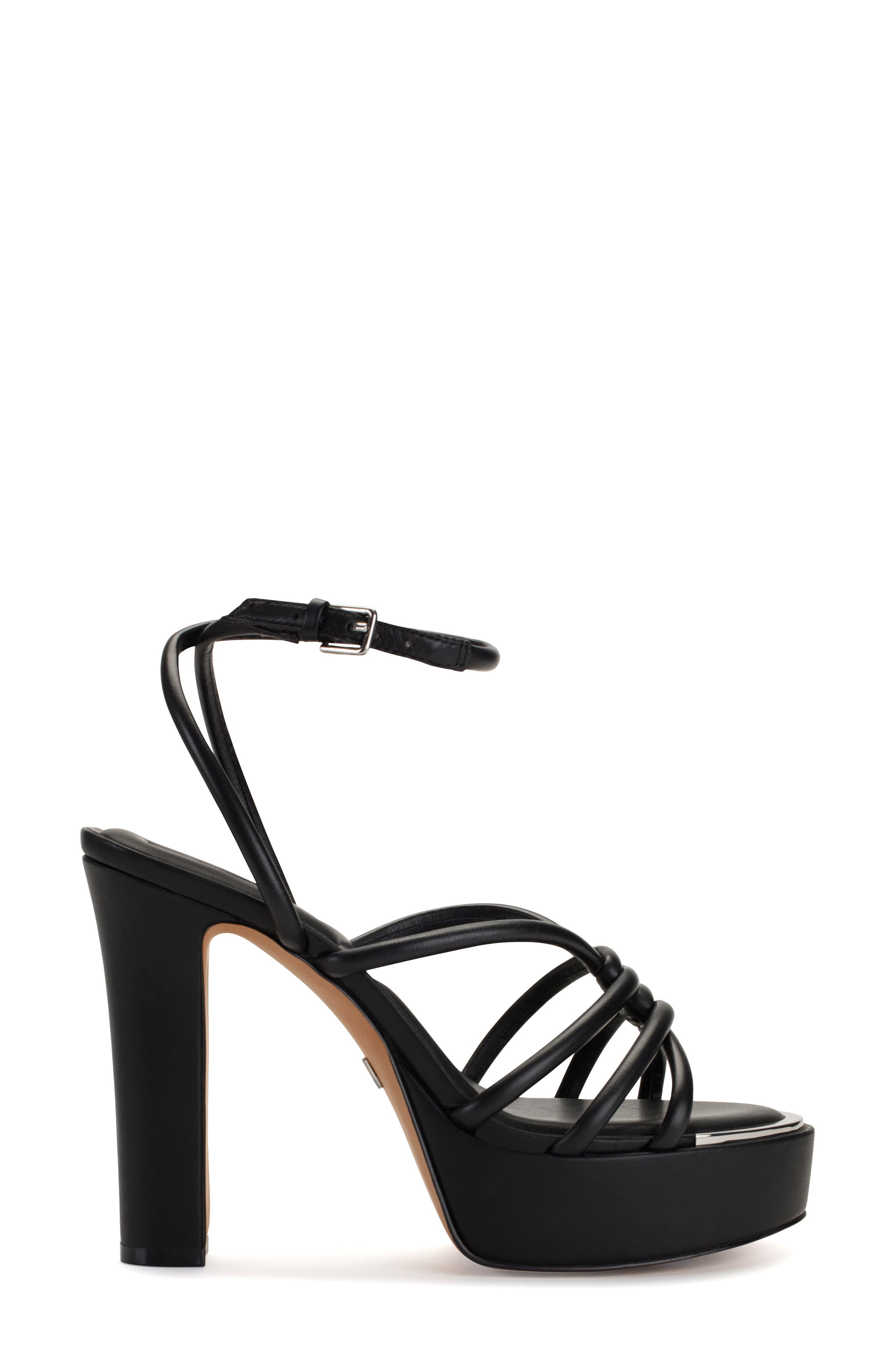Delicia Ankle Strap Platform Sandal, Alternate, color, BLACK