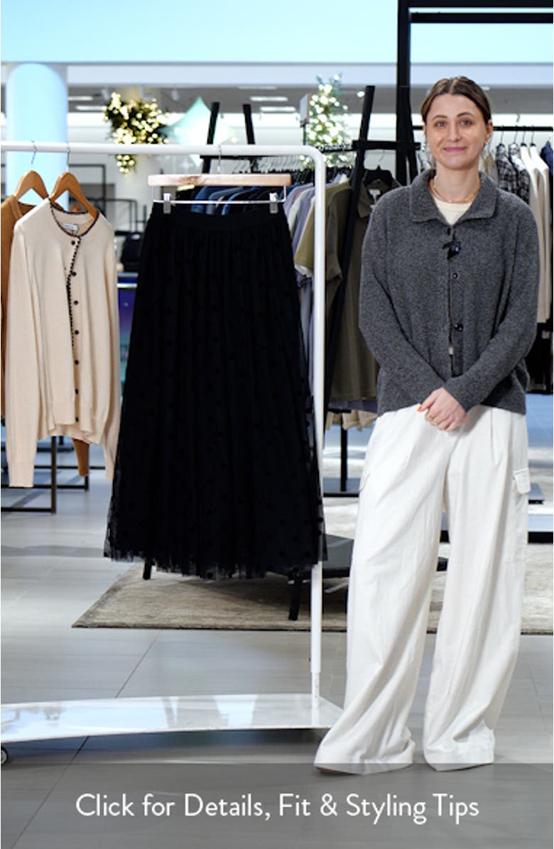 Carrie Velvet Dot Tulle Maxi Skirt, sales video thumbnail
