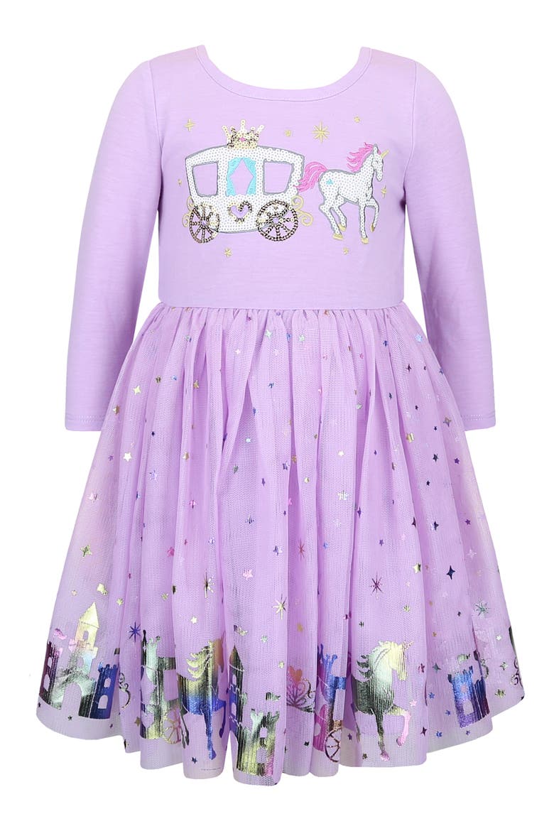 Kids' Princess Long Sleeve Tutu Dress, Main, color, LILAC
