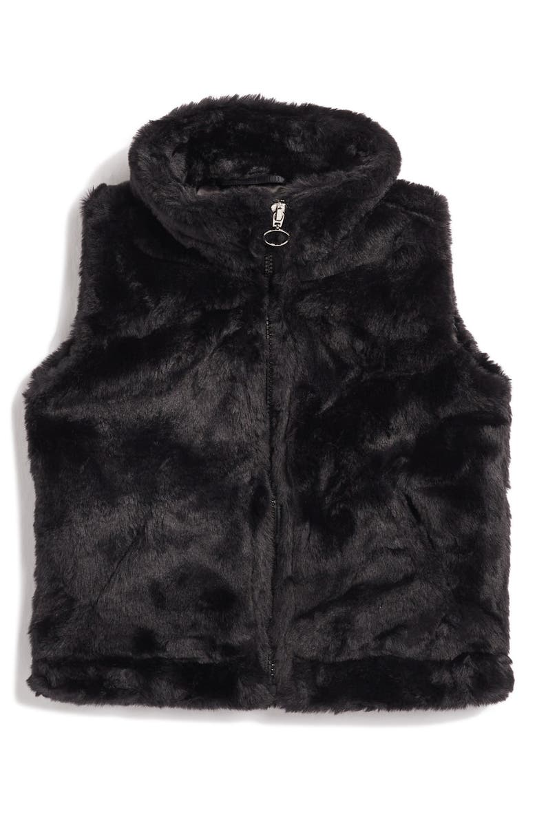 Urban Republic Kids' Faux Fur Hooded Vest, Main, color,