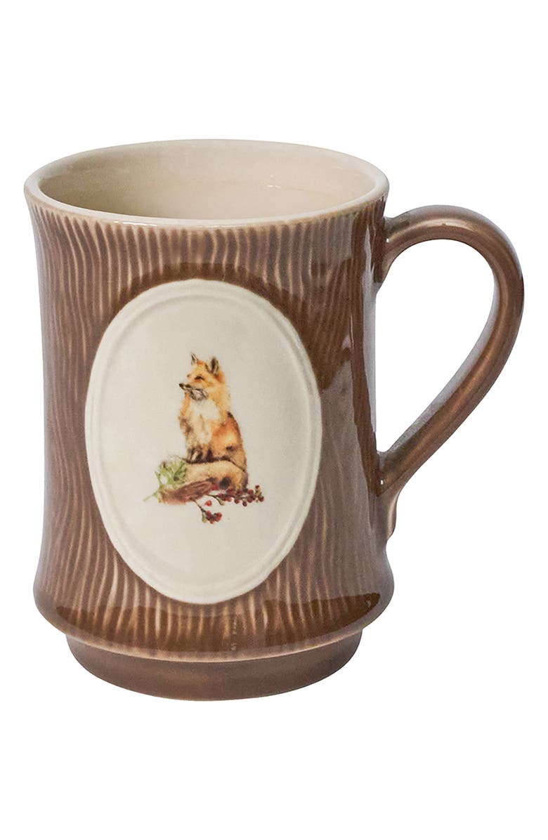 Juliska Forest Walk Fox Mug, Main, color, Cafe Au Lait
