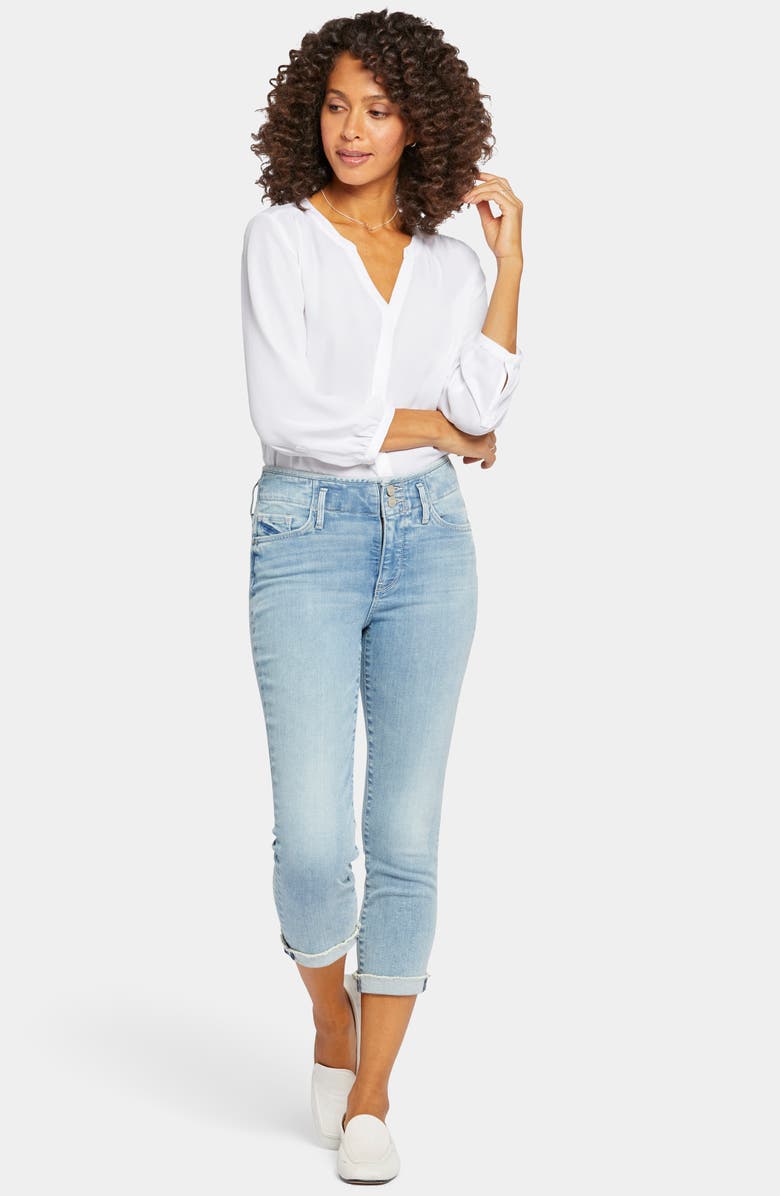 NYDJ Chloe Hollywood Frayed Capri Jeans, Alternate, color, 