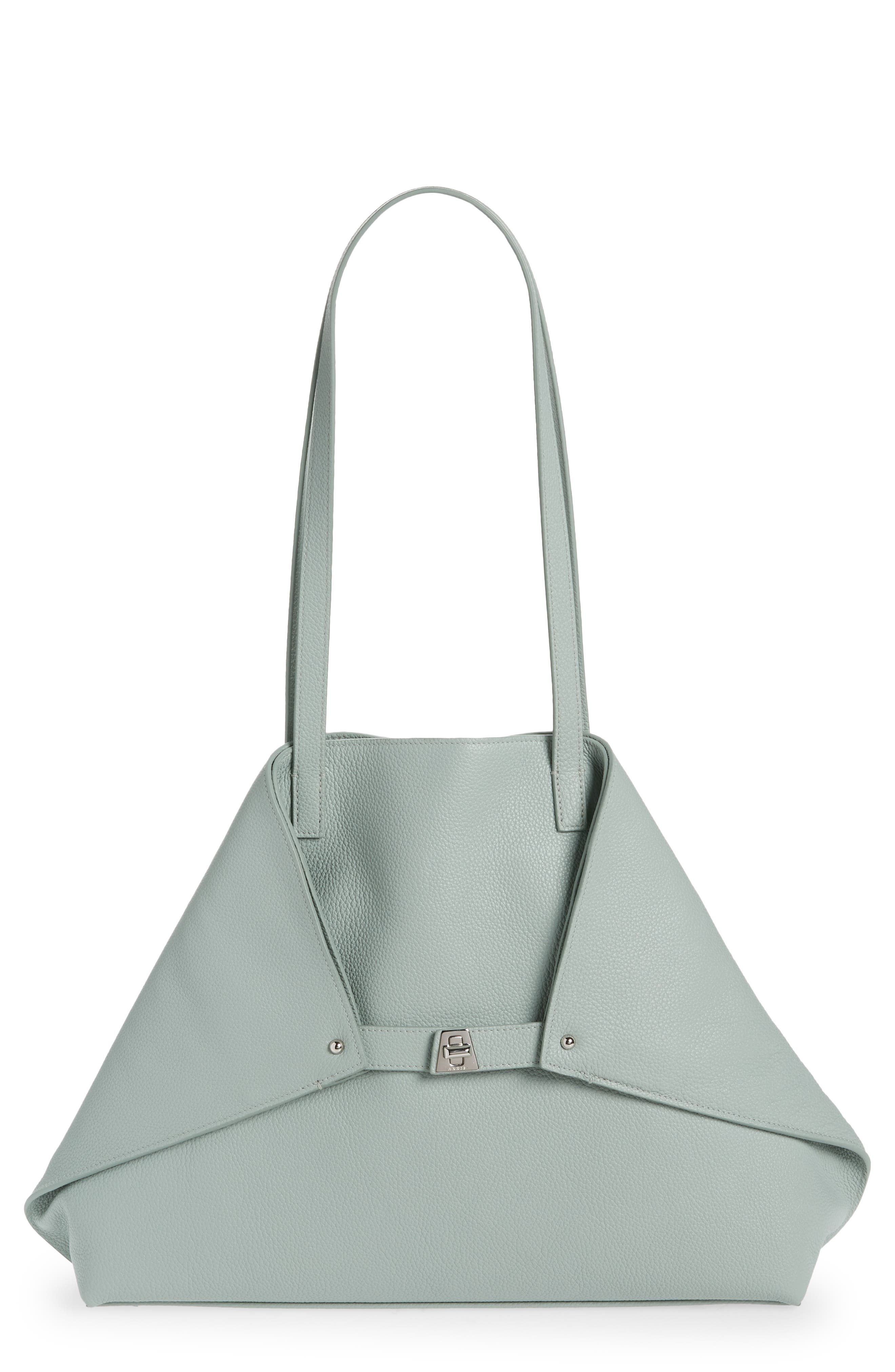 Medium AI Calfskin Leather Tote, Main, color, MINT