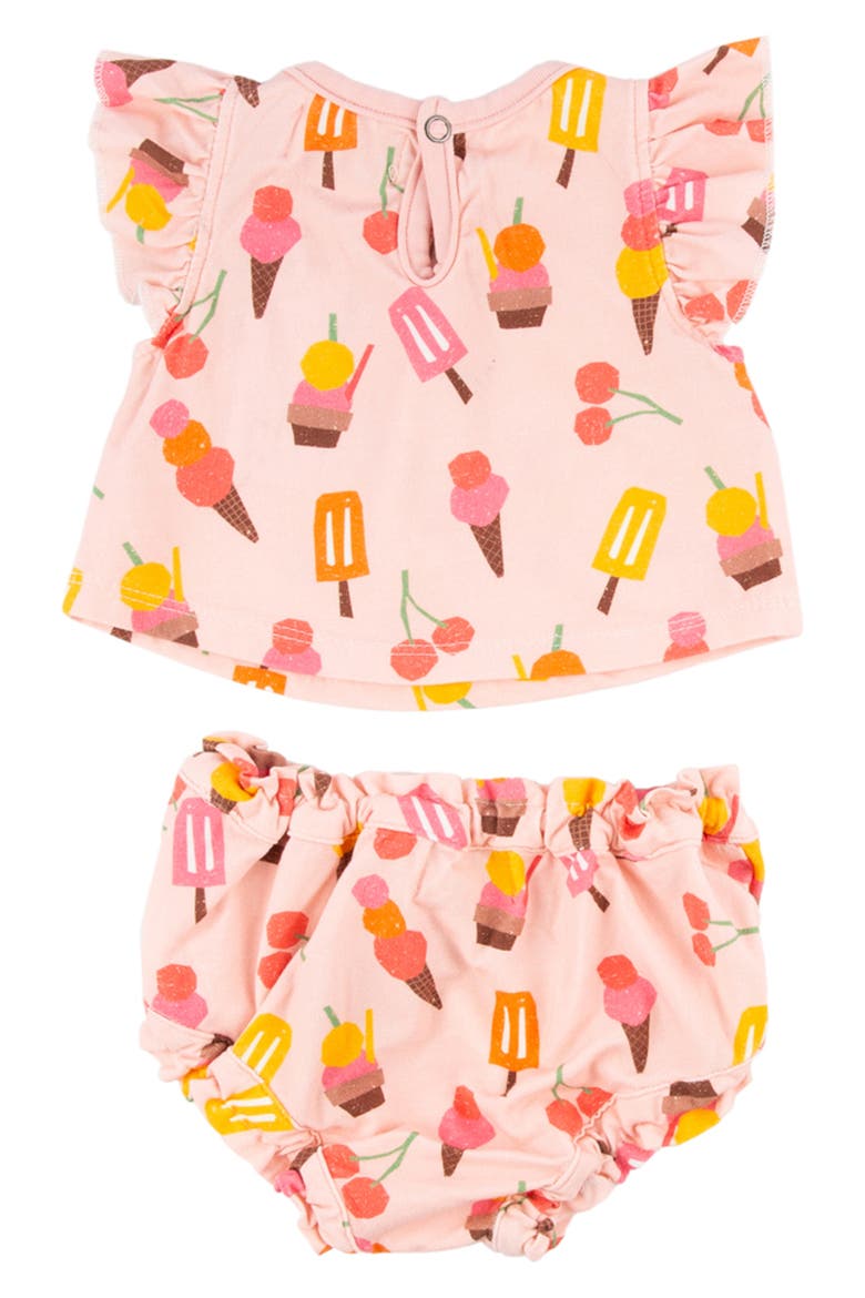 Yasi Flutter Sleeve Top & Bloomers Set, Alternate, color, ICE CREAM SHOPPE