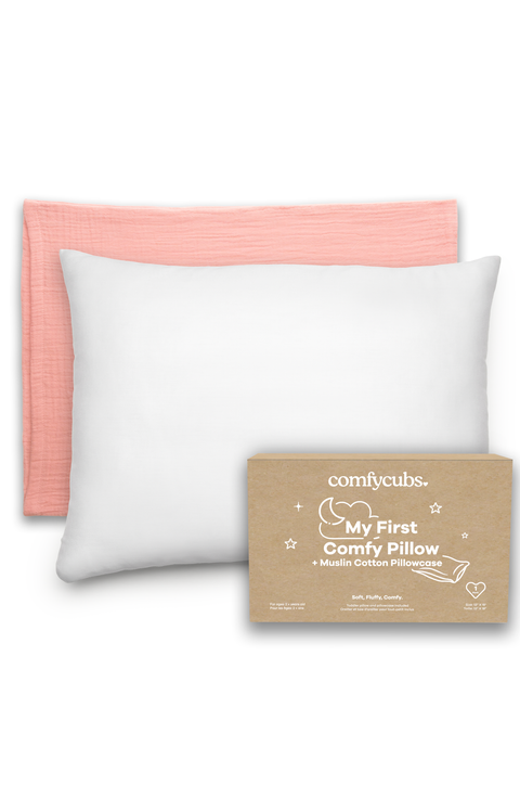 Toddler Pillows with Soft Muslin Pillow Case