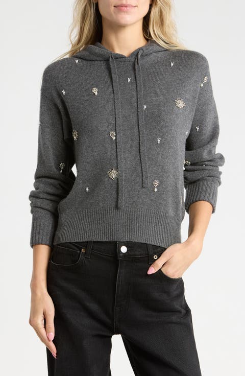 Karmen Embellished Wool & Cashmere Hoodie