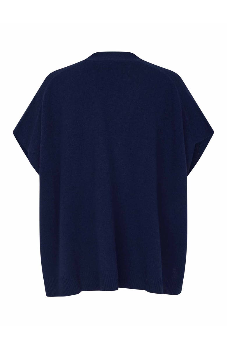 Masai Copenhagen MaLucanne Short Sleeve V-Neck Cardigan, Alternate, color, Navy Blazer