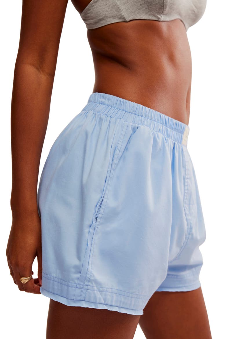 Intimately FP Day to Day Solid Boxer Shorts, Alternate, color, PLACID BLUE