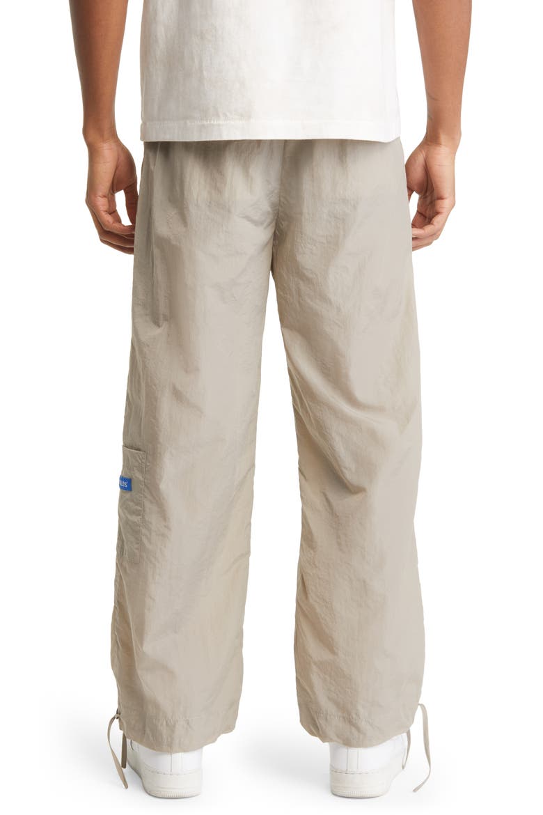 Pleated Nylon Pants, Alternate, color, CREAM