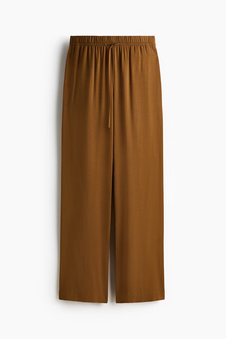 Wide Pull-on Trousers, Main, color, Olive green