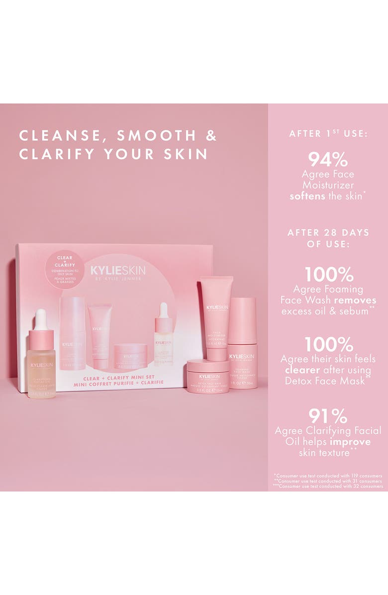 Kylie Cosmetics Kylie Skin Clear & Clarify Travel Set, Alternate, color, 