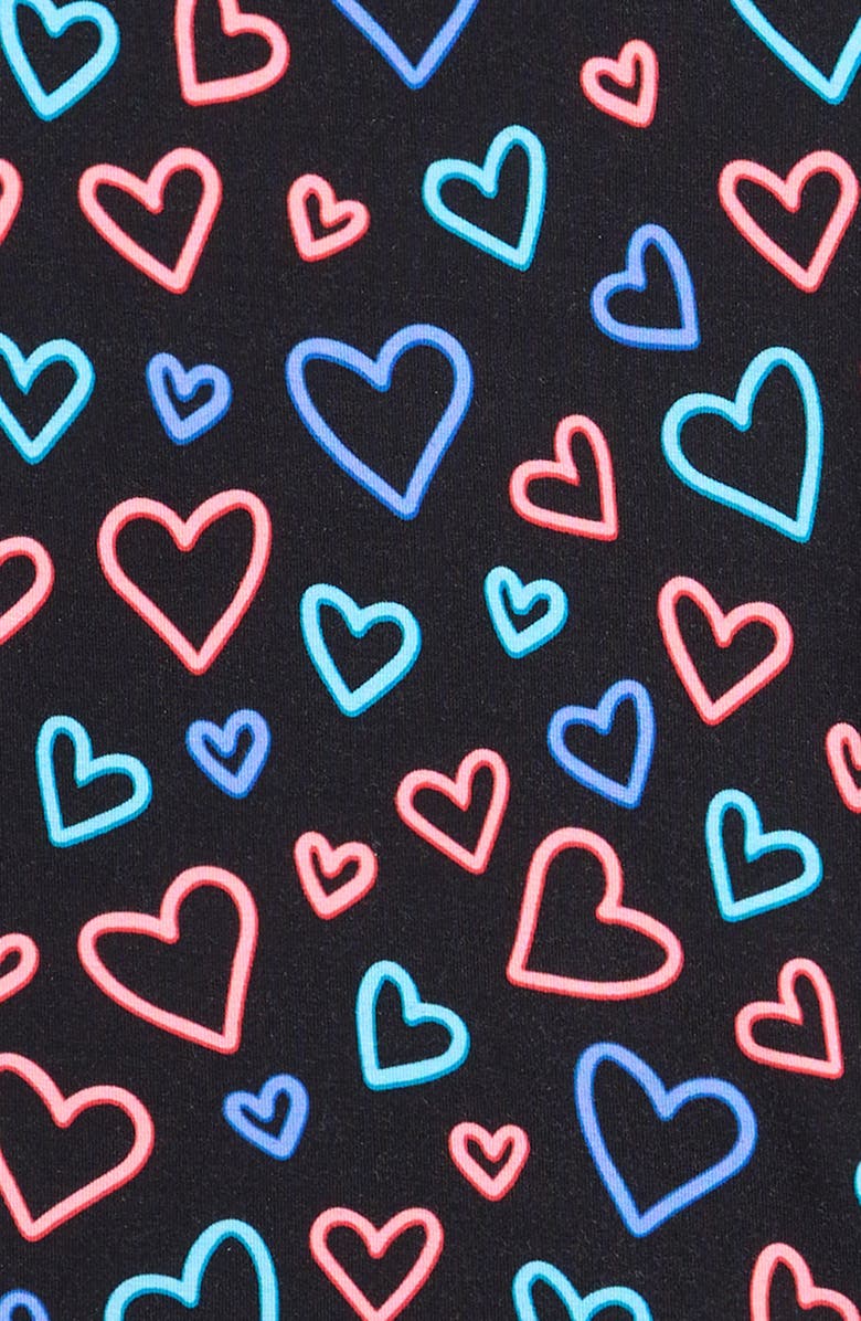 MeUndies Kids' Print Fitted Two-Piece Pajamas, Alternate, color, Electric Hearts 2.0