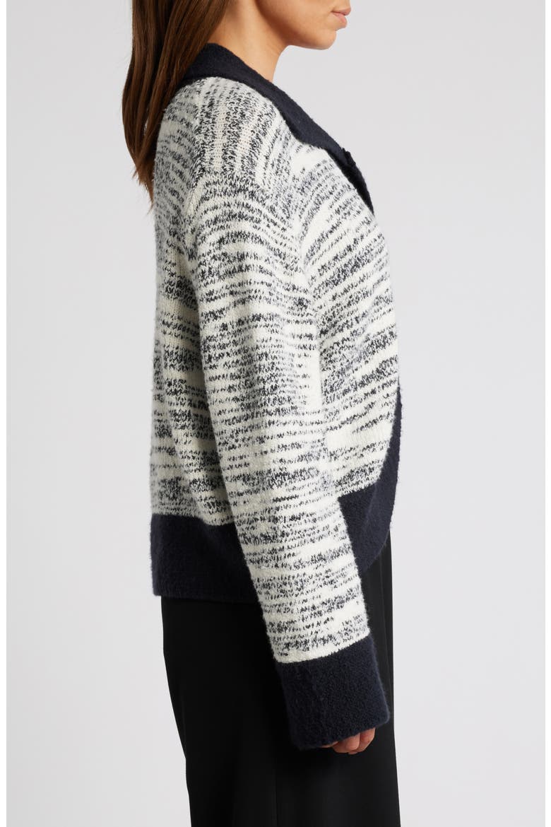 Luvia Collar Cardigan, Alternate, color, BLACK