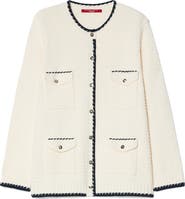 Marina Rinaldi Mrs. Armony Cotton Button-Up Cardigan