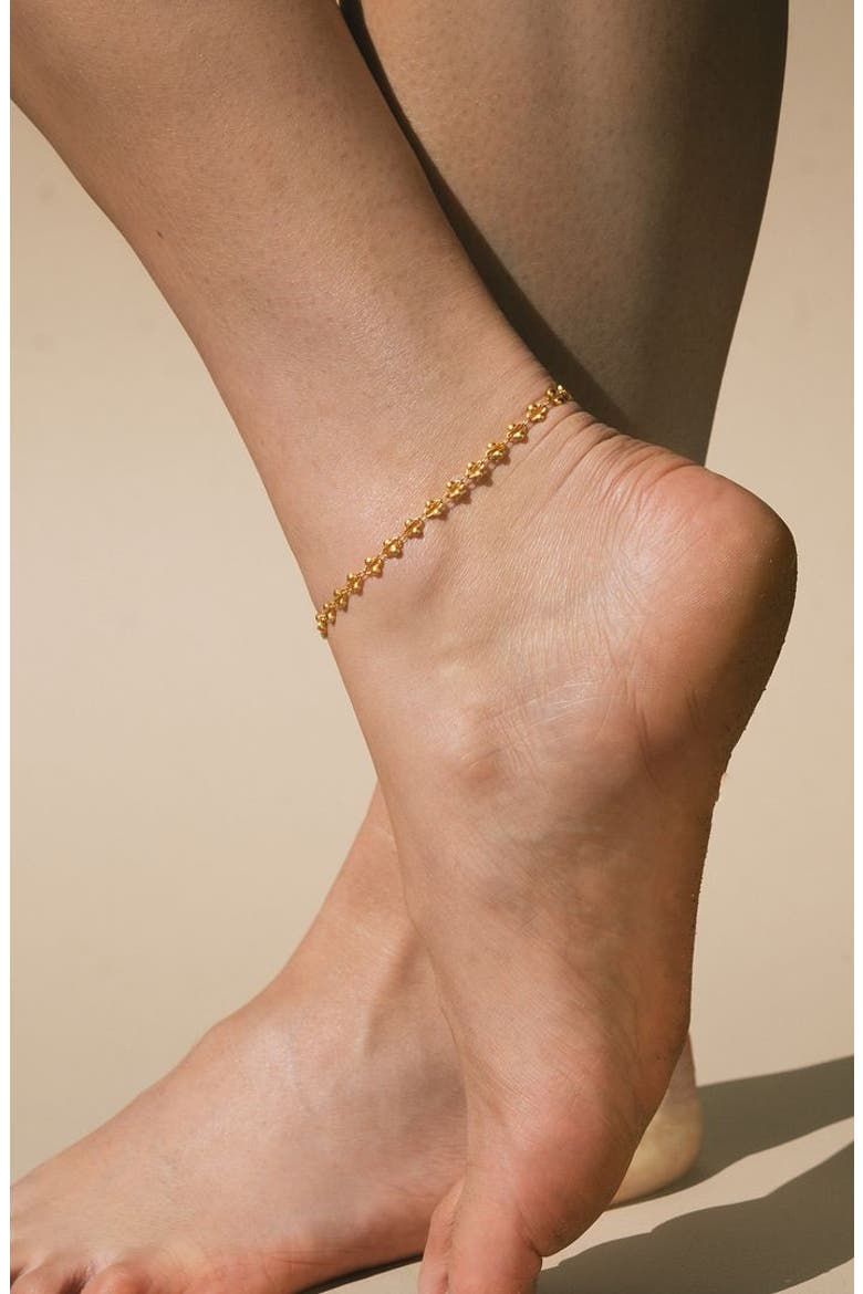 Illuminating Energy Gold Anklet, Alternate, color, Gold