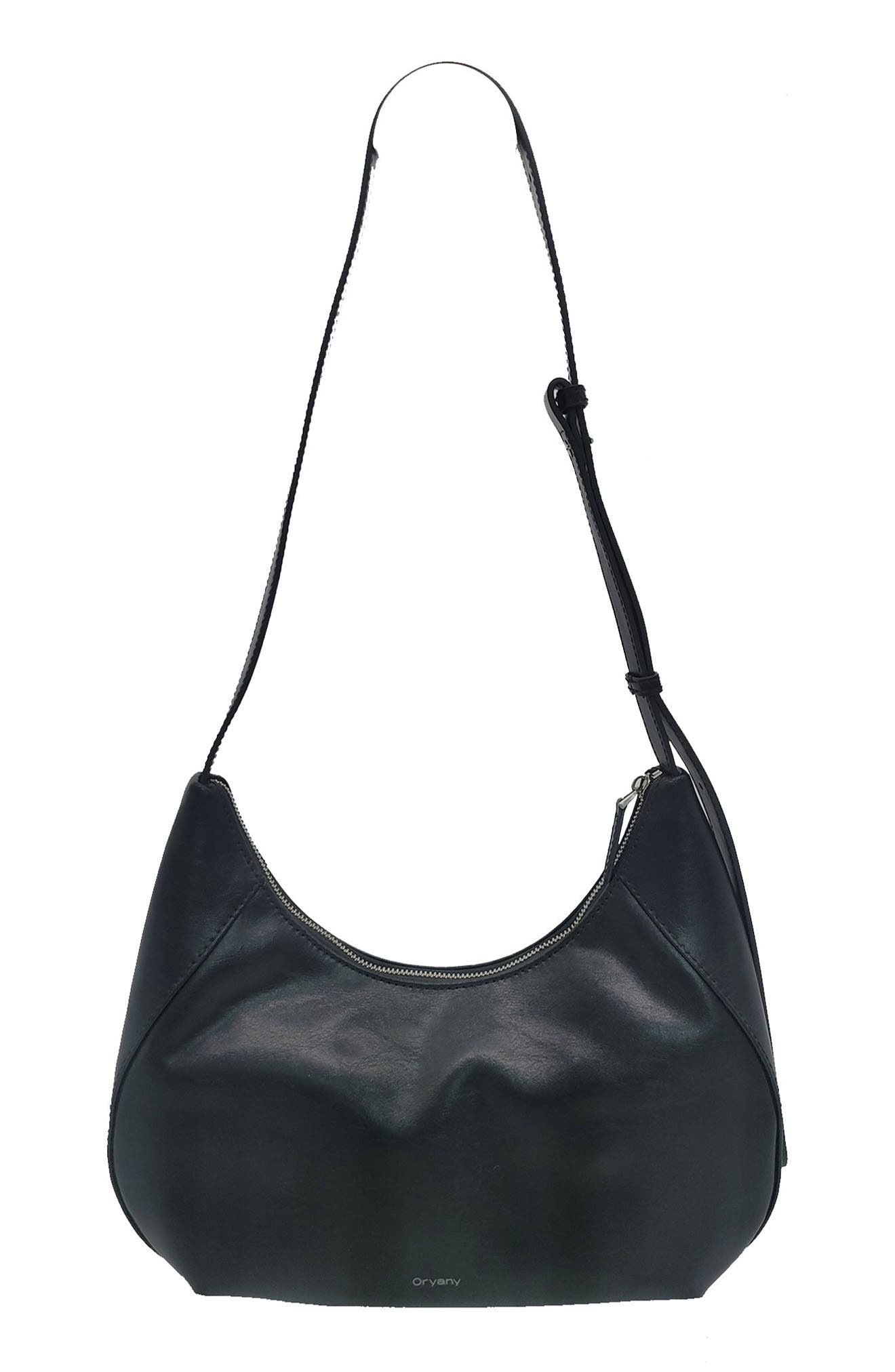 Oryany Rodeo Suede Shoulder Bag, Alternate, color, Black