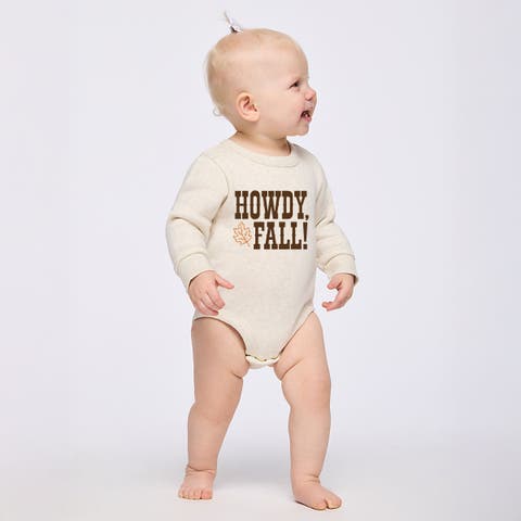 Howdy Fall Leaf Infant Fleece BodySuit