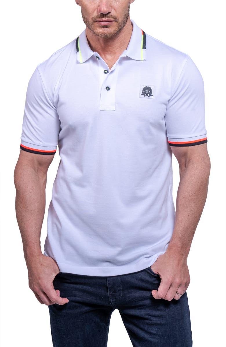 Maceoo Tipemb38 White Piqué Polo, Alternate, color, White