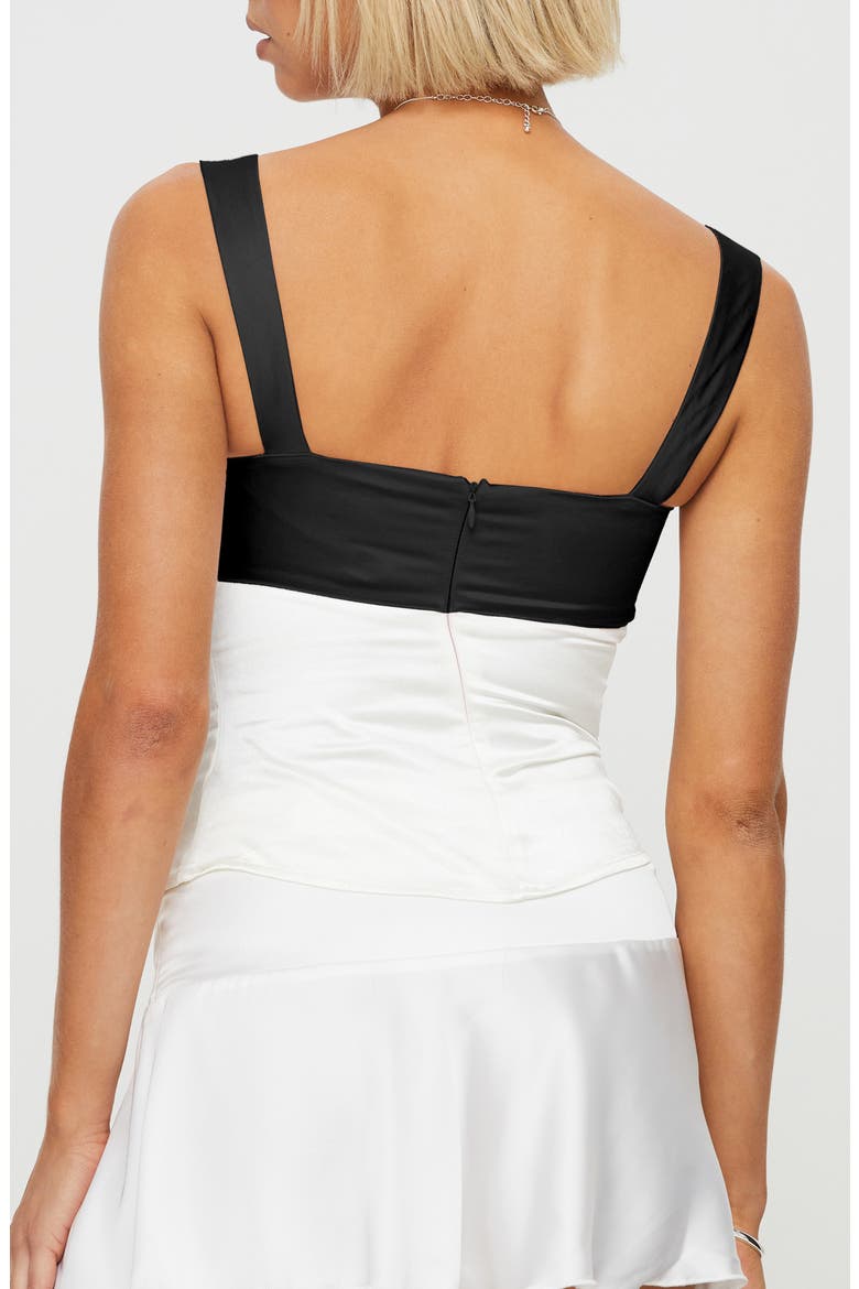 Chantell Colorblock Tank, Alternate, color, BLACK/ CREAM