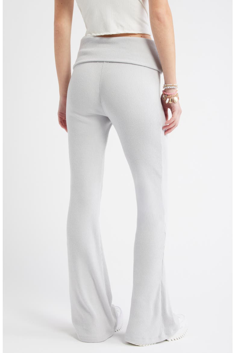 Cozy Flare Rib Pants, Alternate, color, GREY MICRO