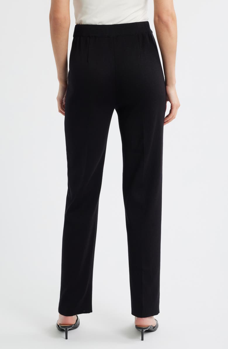 Misook Nancy Regular Straight Leg Pants, Alternate, color, Black