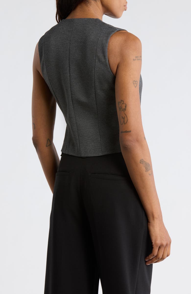 rag & bone Velma Ponte Vest, Alternate, color, Charcoal