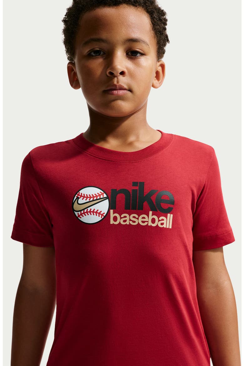 Kids' Baseball Graphic T-Shirt, Alternate, color, TOUGH RED