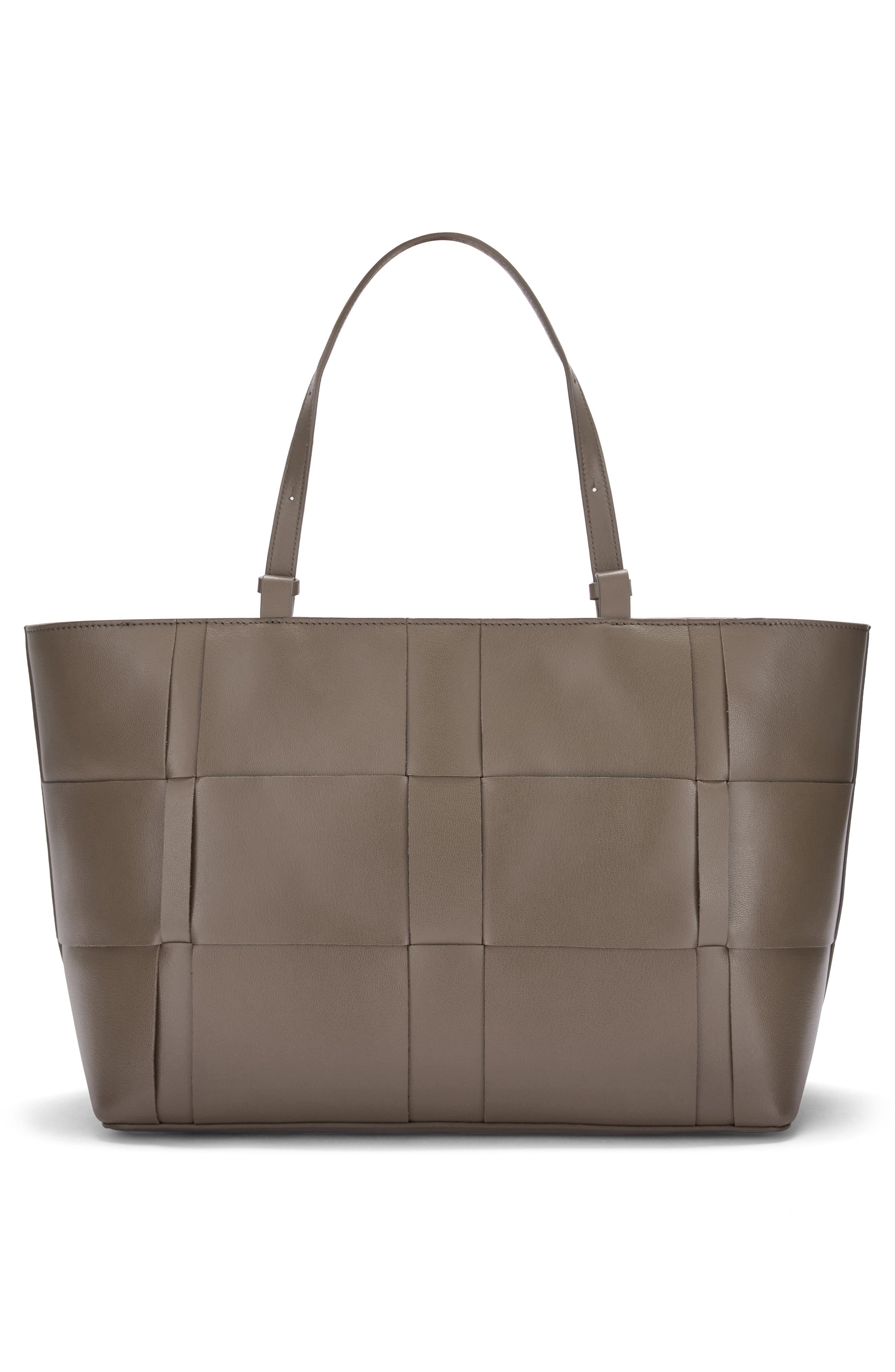 DeMellier The Florence Woven Leather Tote, Alternate, color, Dark Taupe