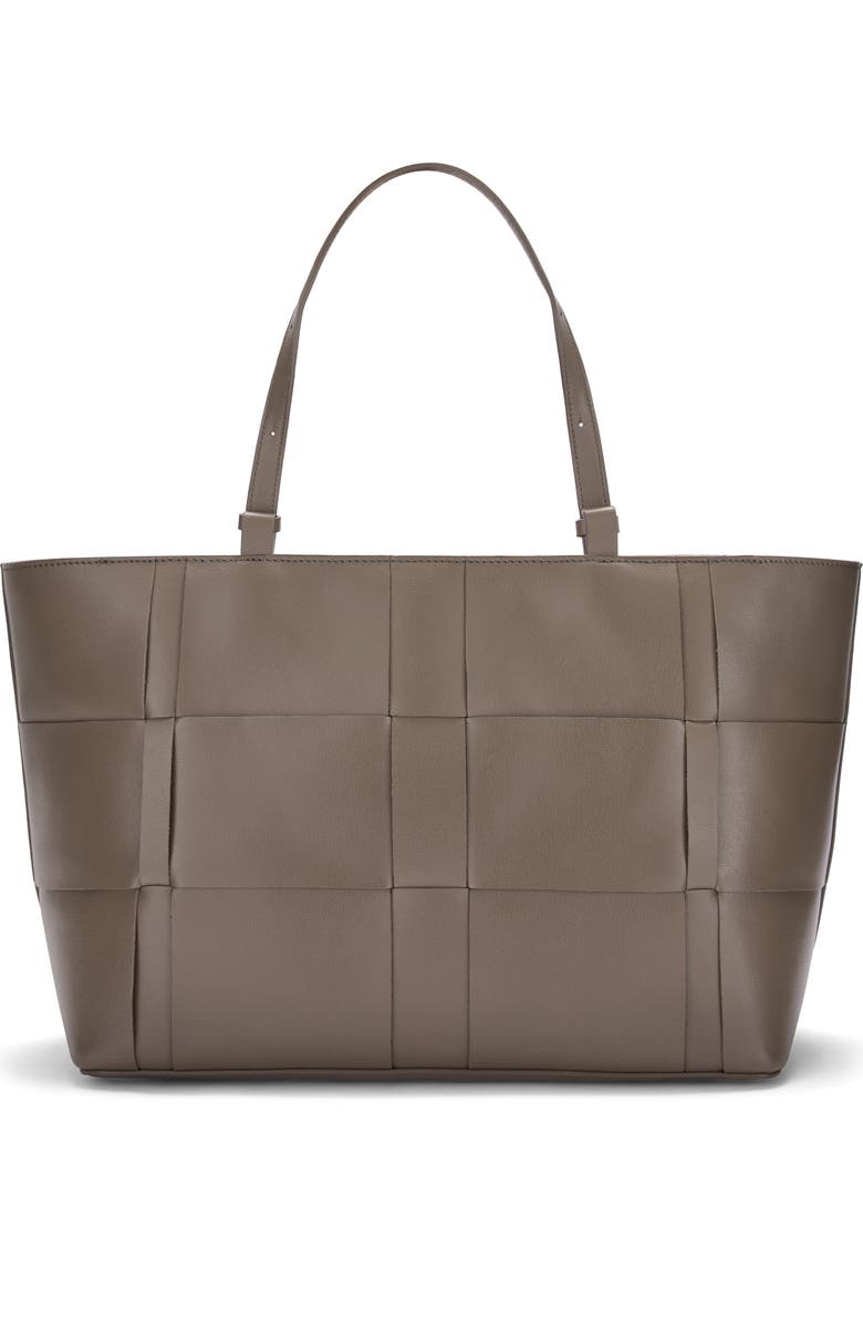 DeMellier The Florence Woven Leather Tote, Alternate, color, Dark Taupe
