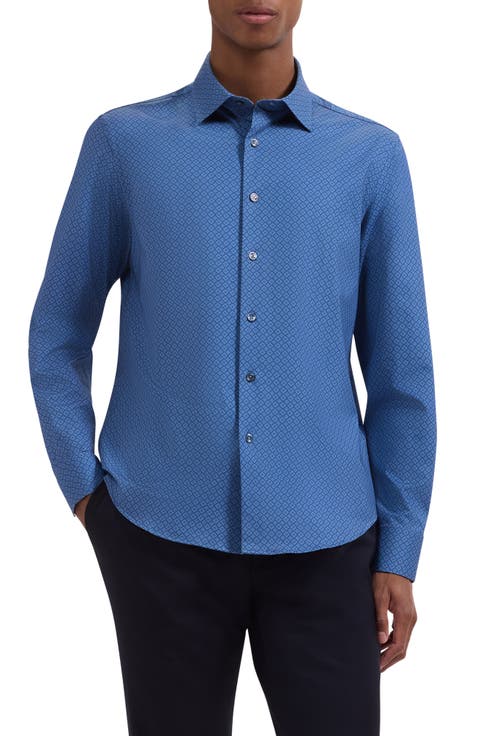 Jimmy OoohCotton® Geo Print Button-Up Shirt