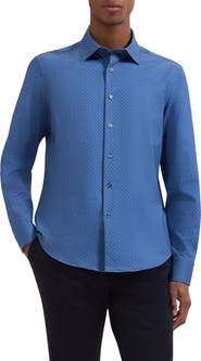 Bugatchi Jimmy OoohCotton® Geo Print Button-Up Shirt